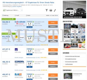 Skoda Versicherung Beispiel